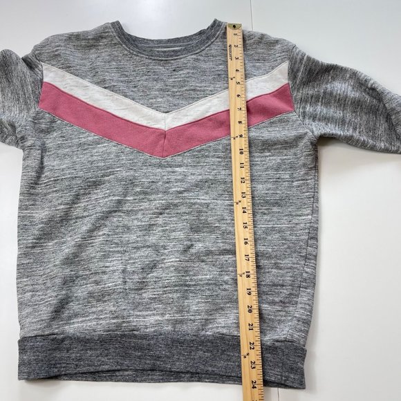 Reflex Gray Chevron Crew Neck Sweatshirt Size S - Picture 8 of 9